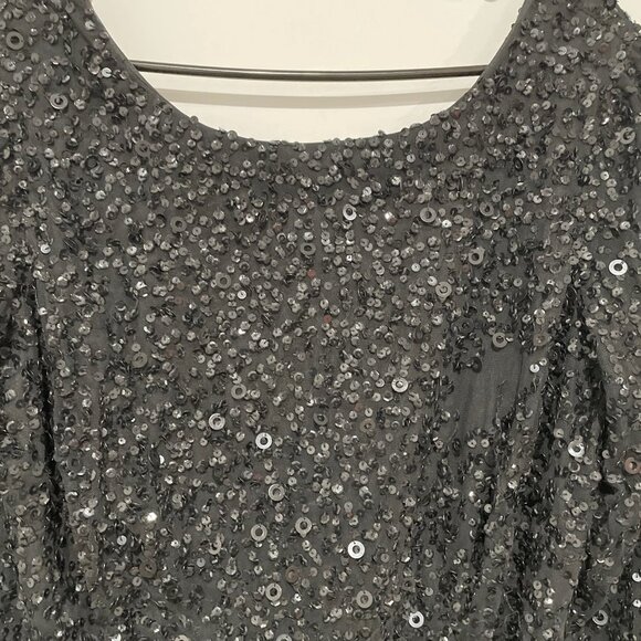 Adrianna Papell Women Black Sequinned Dress Size 18W - Picture 4 of 16